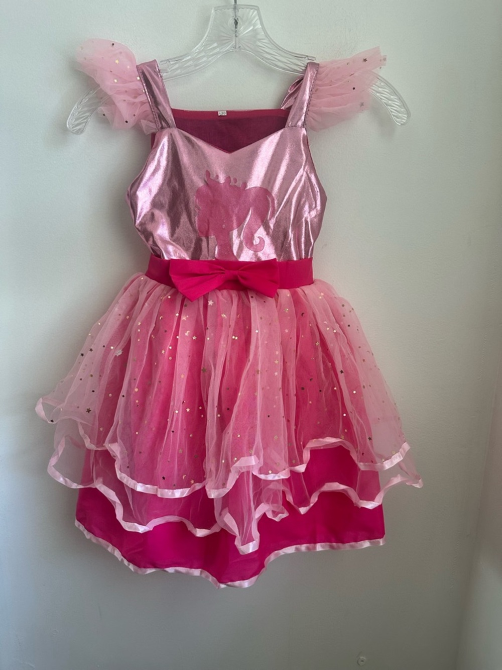 Girls Pink Barbie Dress with Bow Waistband